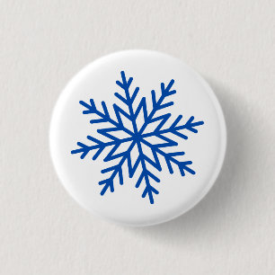 Badge Rond 2,50 Cm Gros flocon de neige