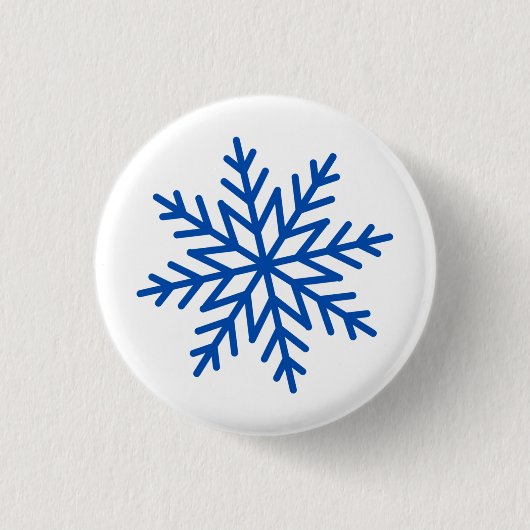 Badge Rond 2,50 Cm Gros flocon de neige (Devant)