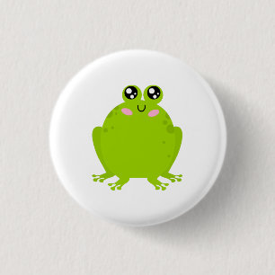 Badge Rond 2,50 Cm Grosse grenouille mignonne