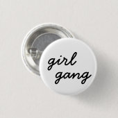 Badge Rond 2,50 Cm groupe de filles mignon script féministe moderne p (Devant & derrière)