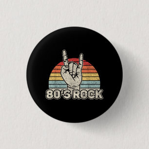 Badge Rond 2,50 Cm Groupe de Rock Rétro Vintage 80's