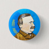 Badge Rond 2,50 Cm Grover Cleveland et Pin moyen (Devant)