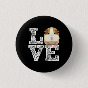 Badge Rond 2,50 Cm Guinée Cochon Love Rodent Wheek
