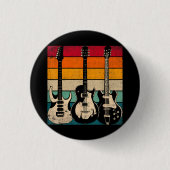 Badge Rond 2,50 Cm Guitare rétro (Devant)