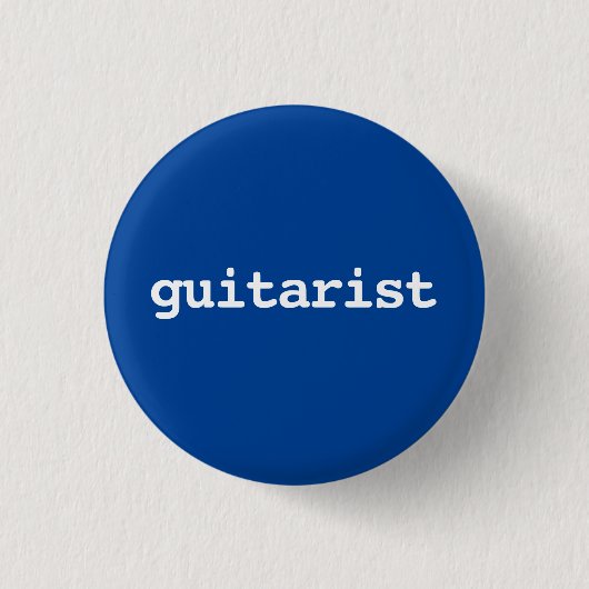 Badge Rond 2,50 Cm guitariste typographie Bouton (Devant)