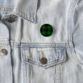 Badge Rond 2,50 Cm Gunn tartan vert noir plaid (En situation)
