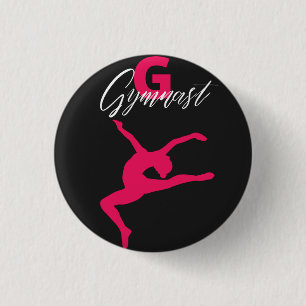 Badge Rond 2,50 Cm Gymnastique Monogramme G est pour Gymnaste