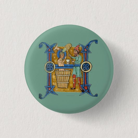Badge Rond 2,50 Cm H initial éclairé (Devant)