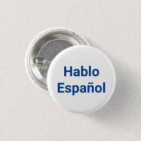 Hablo Español bleu blanc Je parle espagnol