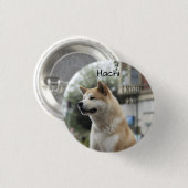 Badge Rond 2,50 Cm Hachi (Devant & derrière)