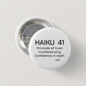 BADGE ROND 2,50 CM HAIKU 41 (Devant & derrière)