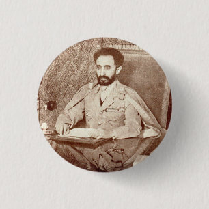Badge Rond 2,50 Cm Haile eux - Jah - Messiah - Rastafari bouton