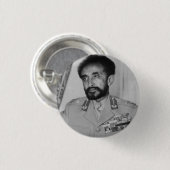 Badge Rond 2,50 Cm Haile Selassie - Jah - Messie - Bouton Rastafari (Devant & derrière)