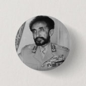 Badge Rond 2,50 Cm Haile Selassie - Jah - Messie - Bouton Rastafari (Devant)