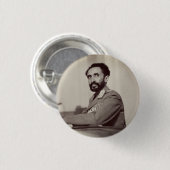 Badge Rond 2,50 Cm Haile Selassie - Jah - Messie - Bouton Rastafari (Devant & derrière)