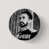 Badge Rond 2,50 Cm Haile Selassie - Jah - Messie - Bouton Rastafari (Devant)