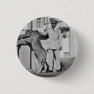 Badge Rond 2,50 Cm Haile Selassie - Jah - Messie - Bouton Rastafari