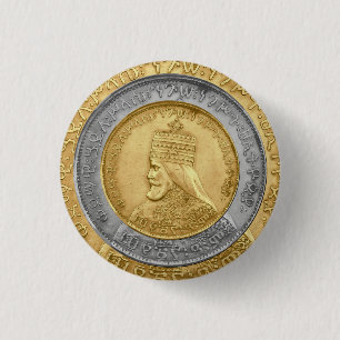 Badge Rond 2,50 Cm Haile Selassie Jah Rastafari Reggae Rasta Roots