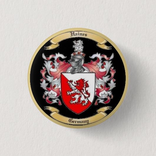 Badge Rond 2,50 Cm Haines Family Crest * (Devant)