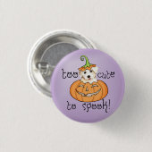 Badge Rond 2,50 Cm Halloween Bichon (Devant & derrière)