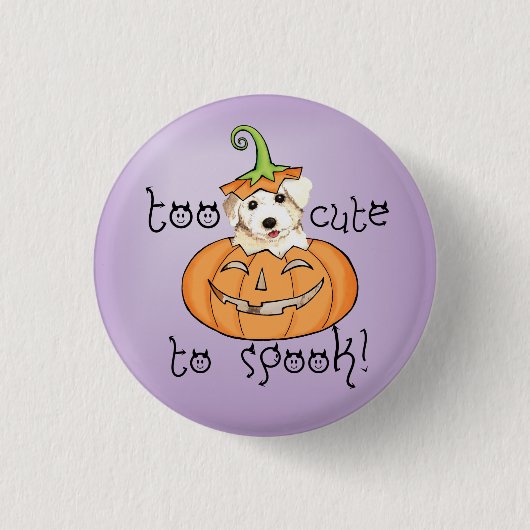 Badge Rond 2,50 Cm Halloween Bichon (Devant)