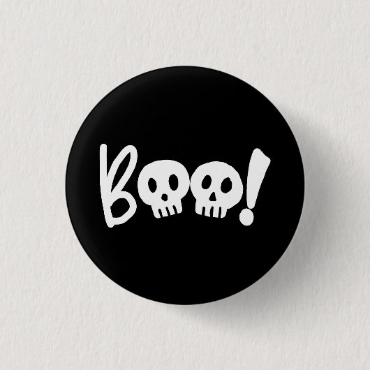 Badge Rond 2,50 Cm Halloween Boo effrayer (Devant)