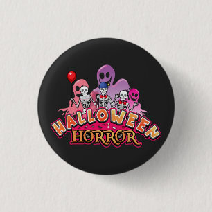 Badge Rond 2,50 Cm Halloween Clowns effrayants Horreur