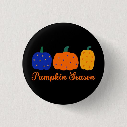 Badge Rond 2,50 Cm Halloween de la saison citrouille (Devant)