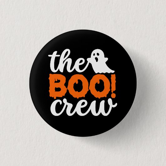 Badge Rond 2,50 Cm Halloween de l'équipage Boo (Devant)