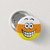 Badge Rond 2,50 Cm Halloween drôle, Joyeux Candy Corn (Devant & derrière)