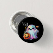 Badge Rond 2,50 Cm Halloween Ghost (Devant & derrière)