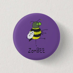 Badge Rond 2,50 Cm Halloween Kids Zombie Bee Halloween Button