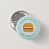 Badge Rond 2,50 Cm Hamburger customisé (Devant & derrière)