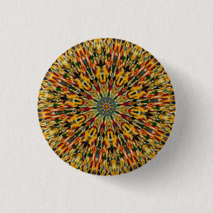 Badge Rond 2,50 Cm HAMbWG - Bouton - Psychadélique Jaune