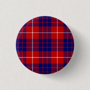Badge Rond 2,50 Cm Hamilton tartan rouge bleu violet plaid