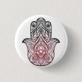 Badge Rond 2,50 Cm Hamsa avec motif boho (Devant)