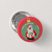 Badge Rond 2,50 Cm Hand SANTA-tizer Santa Claus 2020 (Devant & derrière)