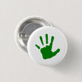Badge Rond 2,50 Cm Handprint vert (Devant & derrière)