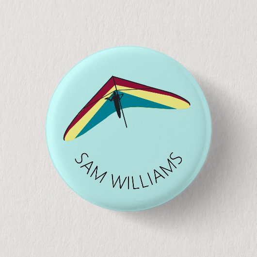 Badge Rond 2,50 Cm Hang Gliding (Devant)