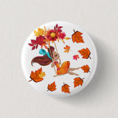 Badge Rond 2,50 Cm Happy Autumn (Devant)