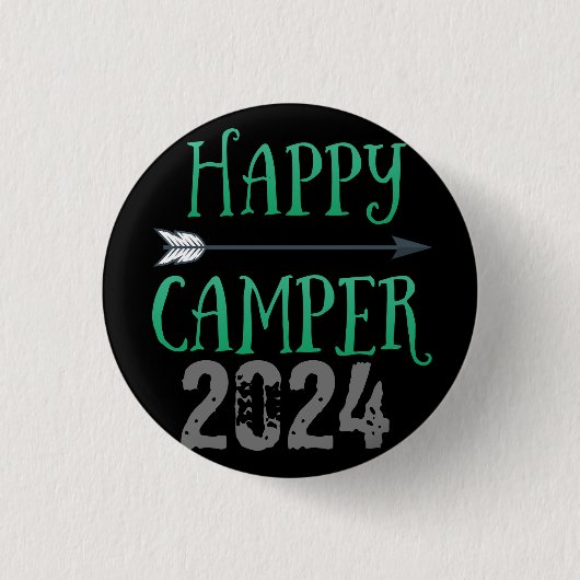 Badge Rond 2,50 Cm Happy Camper (Devant)