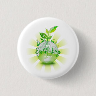 BADGE ROND 2,50 CM HAPPY EARTH DAY 2026 SAVE THE PLANET