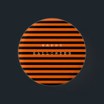 Badge Rond 2,50 Cm Happy Halloween Chic Black & Orange<br><div class="desc">Entrez dans l'esprit d'Halloween avec un bouton d'Halloween chic et heureux.</div>
