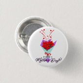 BADGE ROND 2,50 CM HAPPY MOTHER DAY GIFT (Devant & derrière)