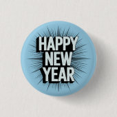 Badge Rond 2,50 Cm Happy New Year (Devant)