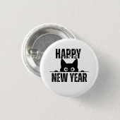 BADGE ROND 2,50 CM HAPPY NEW YEAR (Devant & derrière)