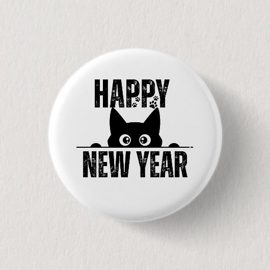 BADGE ROND 2,50 CM HAPPY NEW YEAR (Devant)