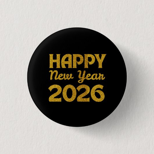 Badge Rond 2,50 Cm Happy New Year 2026 (Devant)
