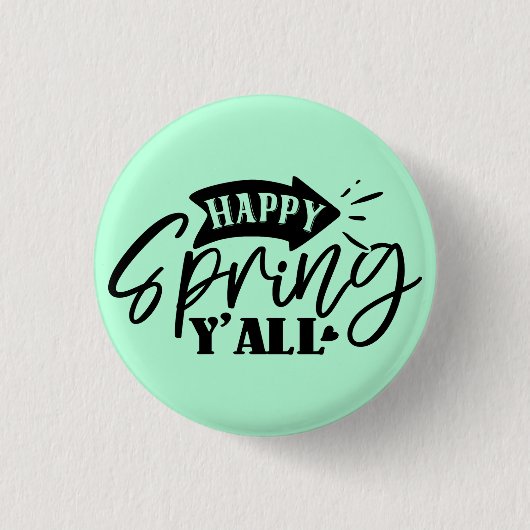 Badge Rond 2,50 Cm Happy Spring Y’all Typography Design-49765 (Devant)