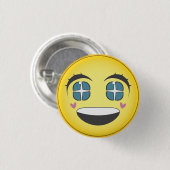 Badge Rond 2,50 Cm Happy visage de anime (Devant & derrière)